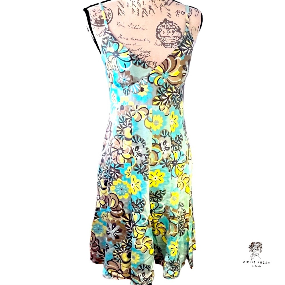 Laundry by Shelli Segal 100% Silk Fit and Flare Mini Dress Size 4